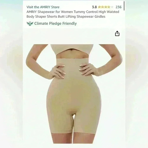 AMRIY Shapewear for Women Tummy Control High Waisted Body Shaper Butt Lift- S - Picture 1 of 7